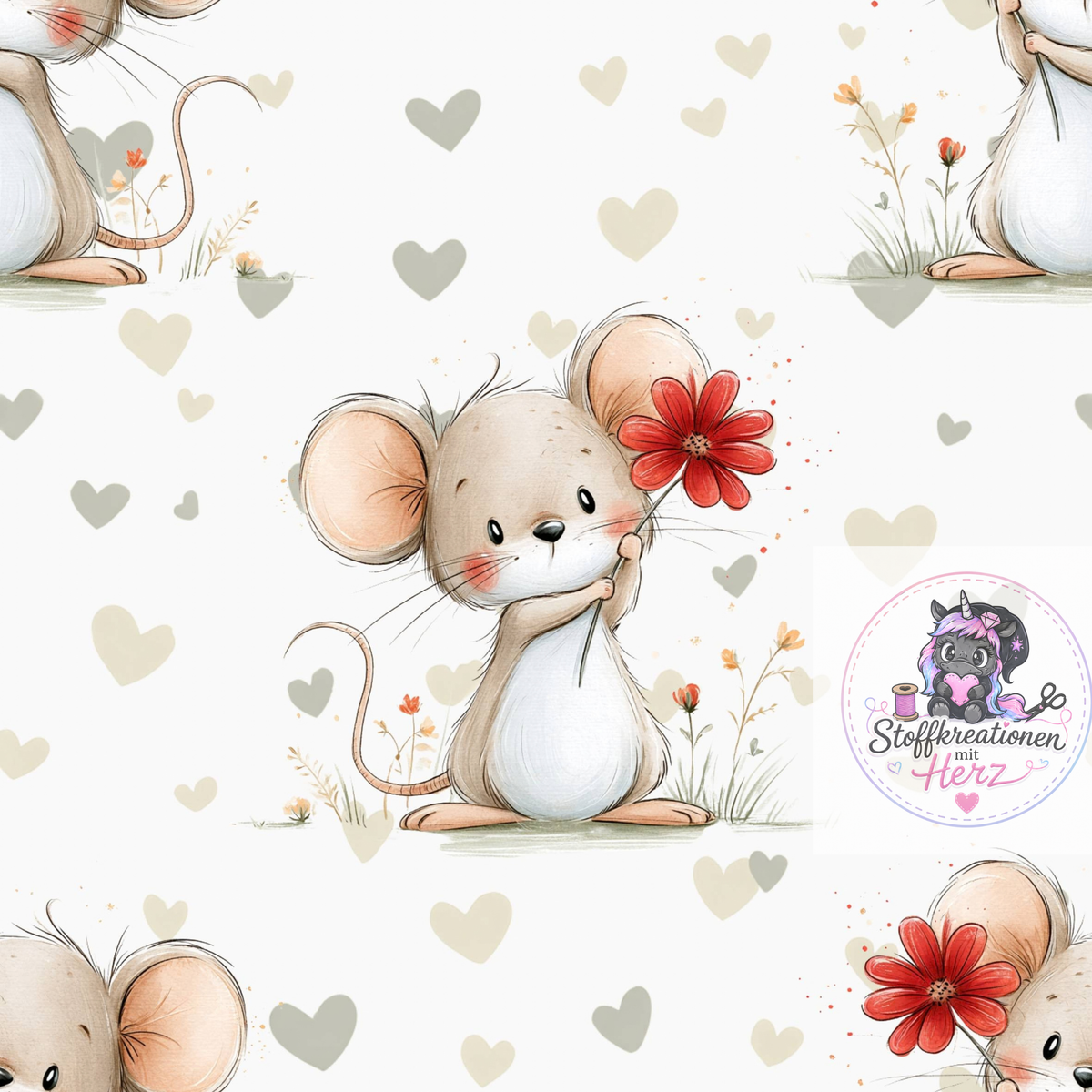 Süße Maus mit Blume, Vorbestellung