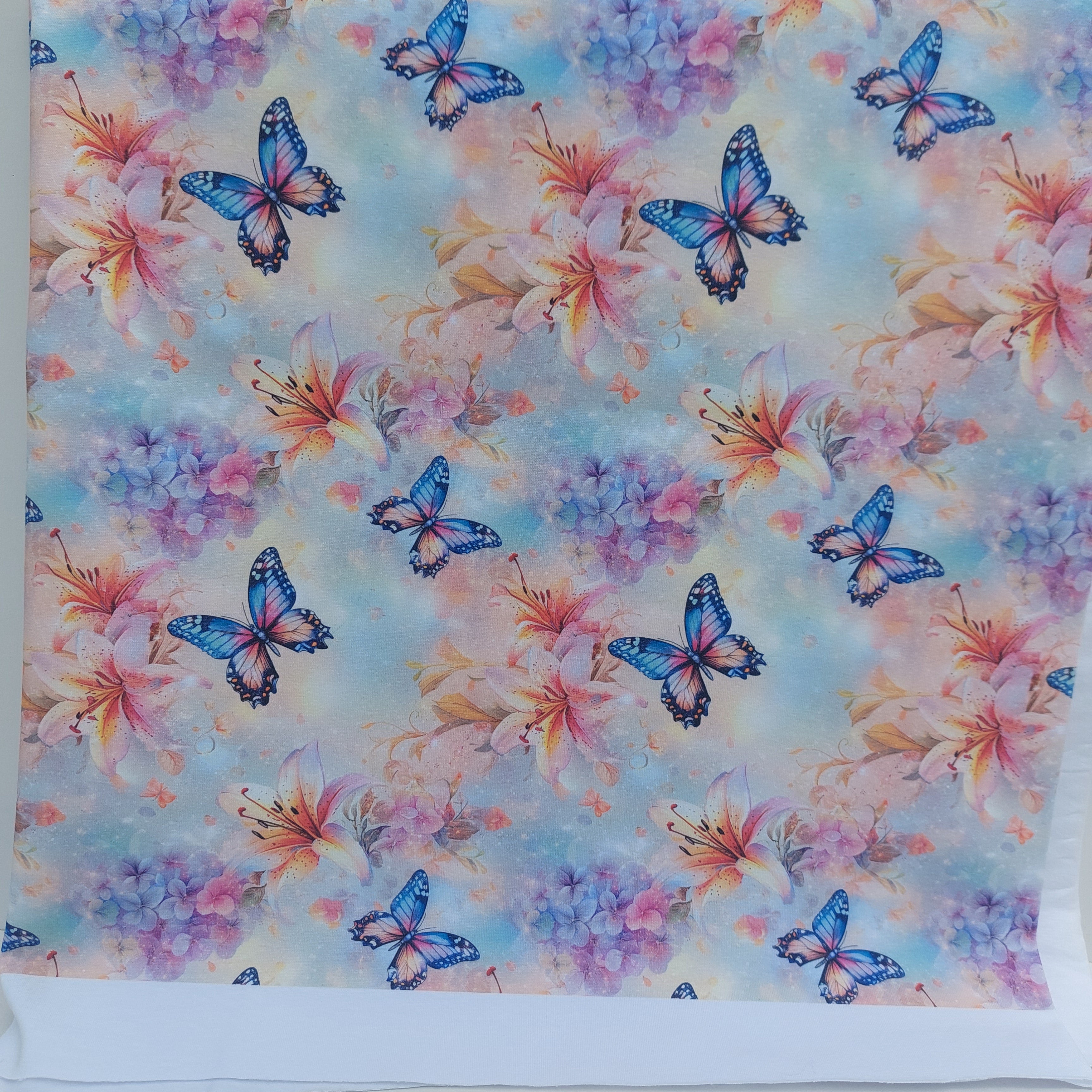 Schmetterling, Lilien, Hortensien