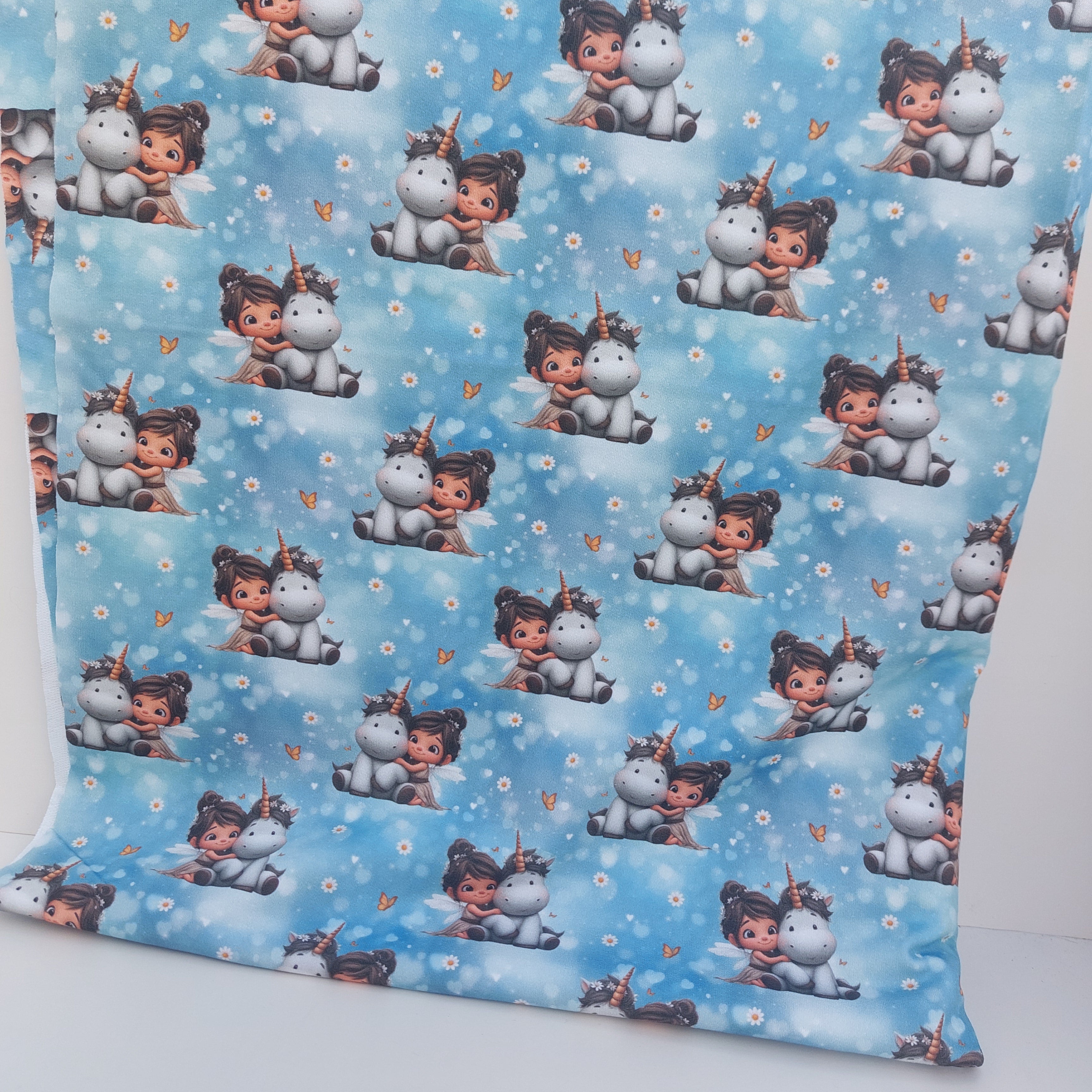 Kombistoff Pony blau