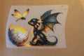 Drache mit Ei und Schmetterling , klein