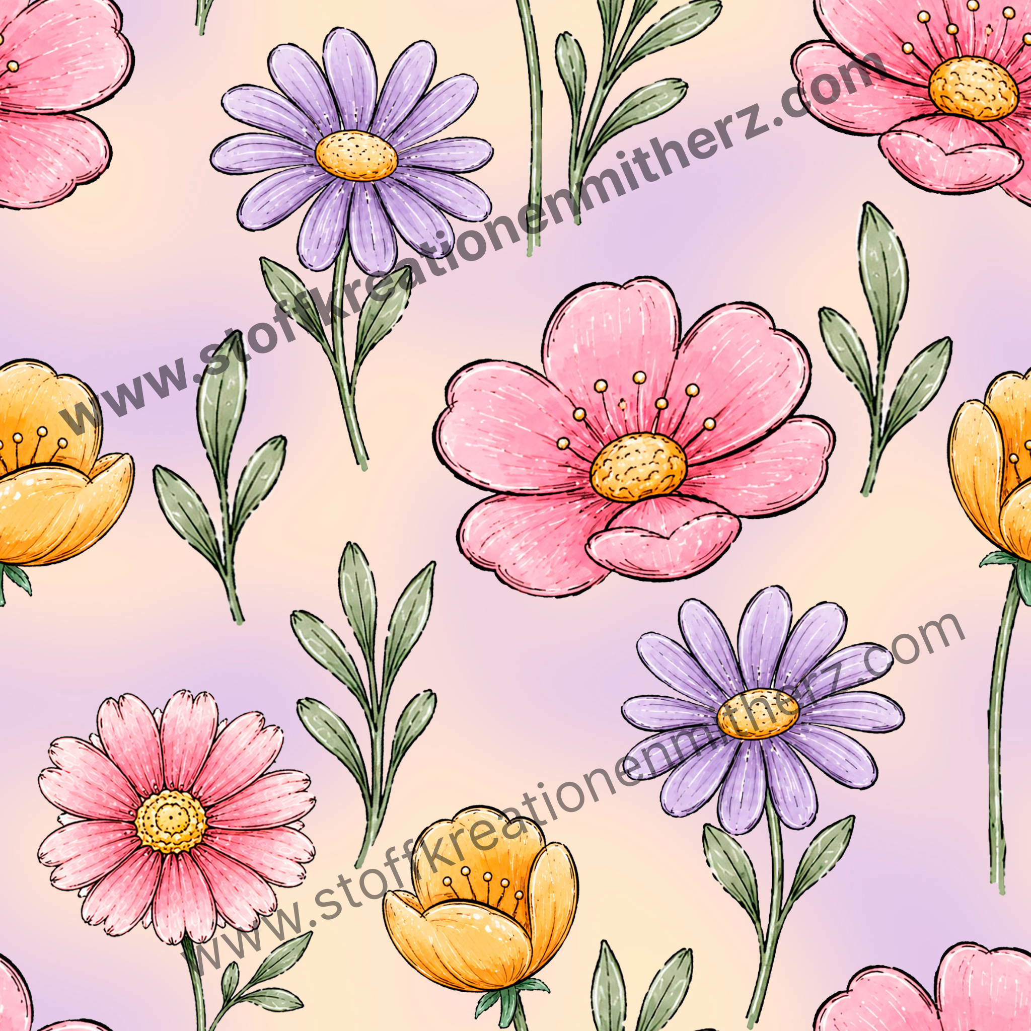 Aquarell Blumen Nr. 2 . Vorbestellung